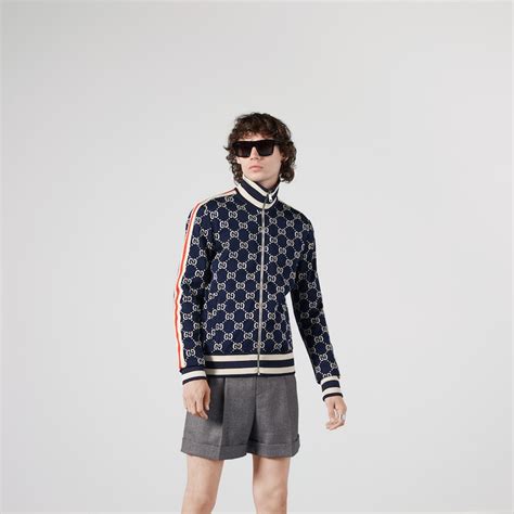 gg jacquard cotton jacket.